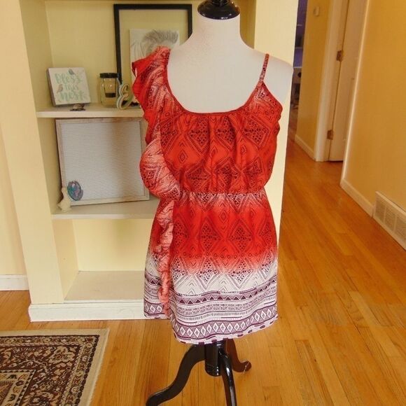 *291 Deb One Shoulder Aztec Print Mini Dress - Picture 1 of 7